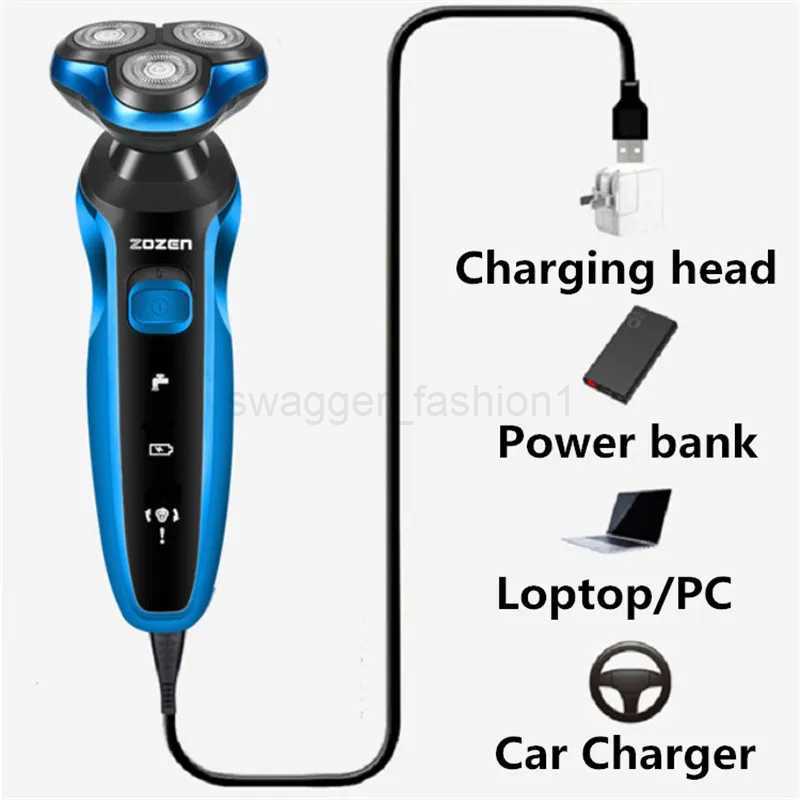 Electric Razor Electric Shaver Rechargeable Shaving Machine Cleaning Beard Razor for Men Wet and Dry Waterproof Washable ZN1159B240709