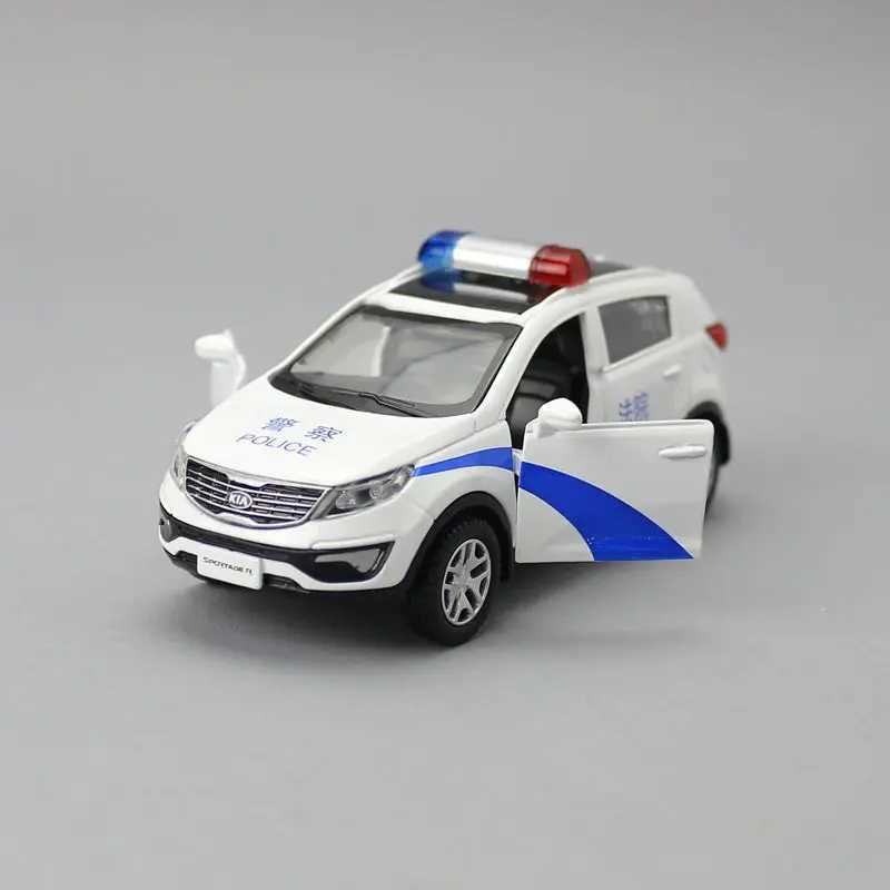 Caipo 1 39 pulls back the Kia Sportage R police car alloy die-casting metal model for collection gifts and decoration Free shipping