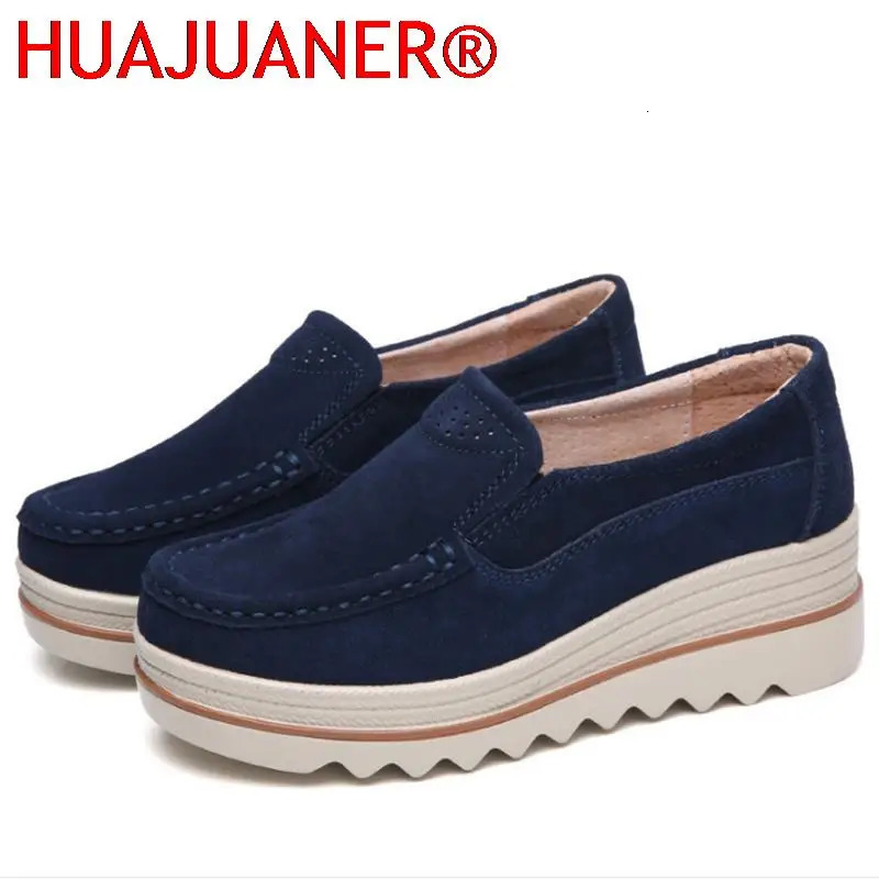 Spring Women Flats Shoes Platform Slip On Flats Woman Sneakers Female Suede Ladies Tenis Loafers Moccasins Casual Shoes 240708