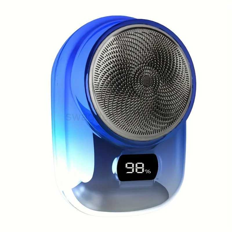 1pc Travel Mini Shaver Portable Digital Display Electric Shaver USB Charging Electric ShaverB240709