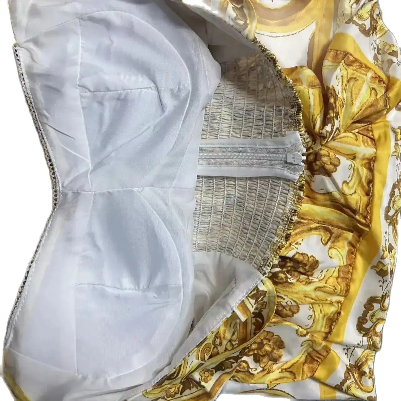 Runway Summer Holiday Maxi Dress Womens Spaghetti Strap V Neck Yellow Blue And White Porcelain Print Vacation Long Vestidos 240712