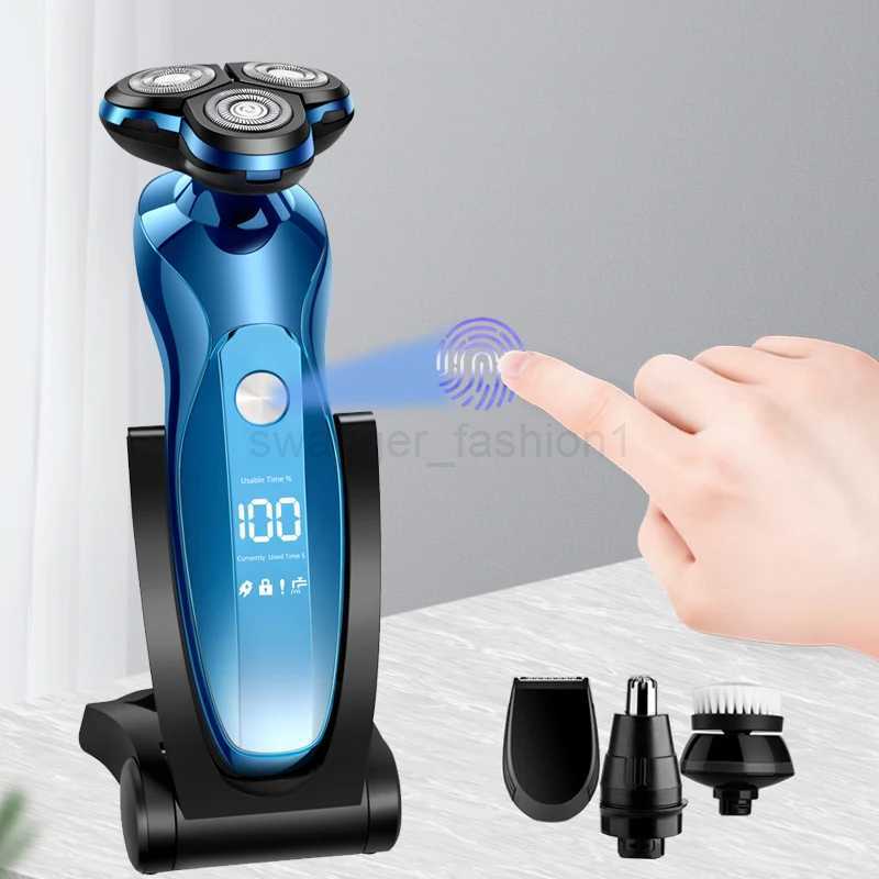 Electric Shaver Rotary Shaver Electric Razor Beard Trimmer Rechargeable Hair Cutting Shaving Machine Clipper for Men WaterproofB240709