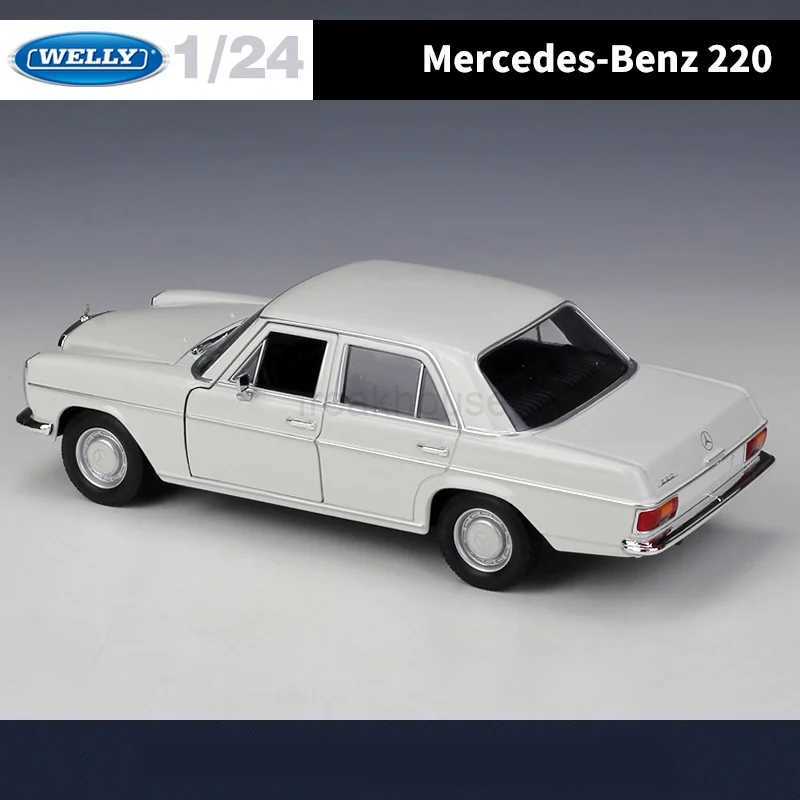 WELLY 1 24 Mercedes-Benz 220 Alloy Car Model Simulation Diecasts Metal Classic Retro Old Car Model Collection Childrens Toy GiftCL240718