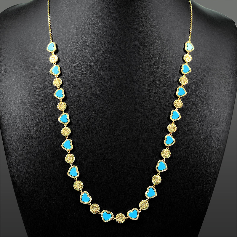 A top brand love heart designer necklace women nice charm blue stone shine crystal dia sailormoon gold nature whale choker necklaces jewelry gift