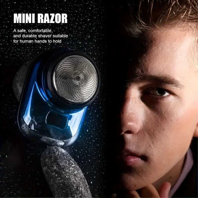 1pc Travel Mini Shaver Portable Digital Display Electric Shaver USB Charging Electric ShaverB240709