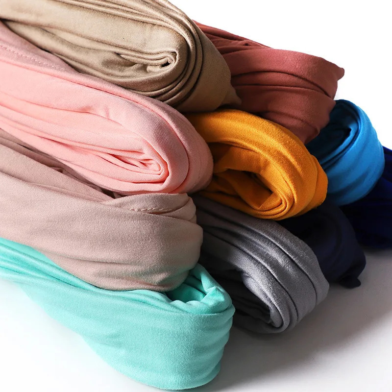 75 * 175cm thick premium Jersey headscarf womens headscarf winter scarf Muslim womens headscarf veil Islamic shawl 240710