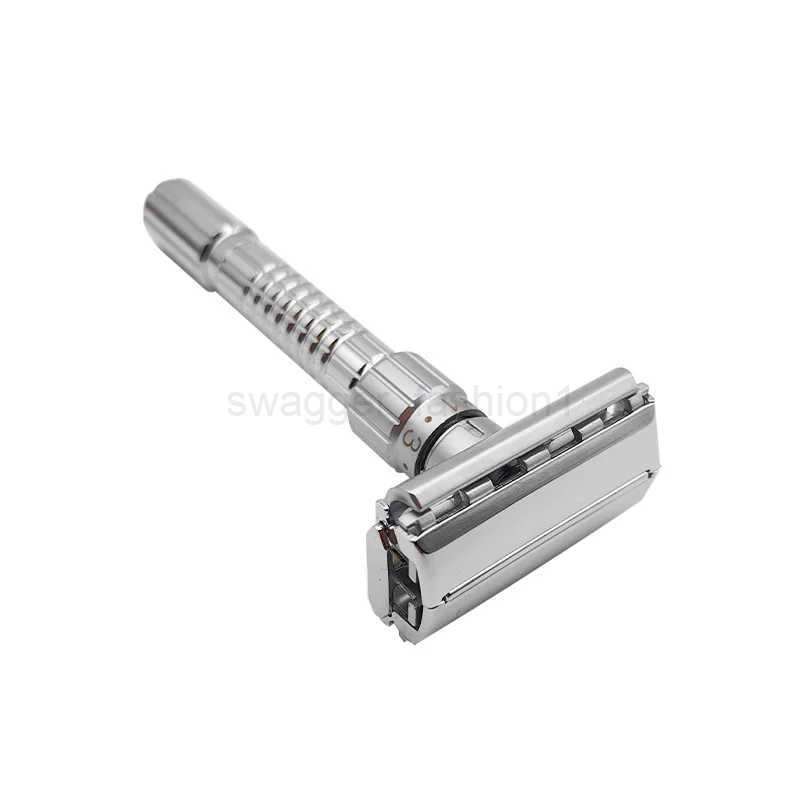 Adjustable Safety Razor Mens Folding Shaving Shaver Stainless Steel Double Edge Classic Safety Razor Blade Barber Shaving ToolsB240709