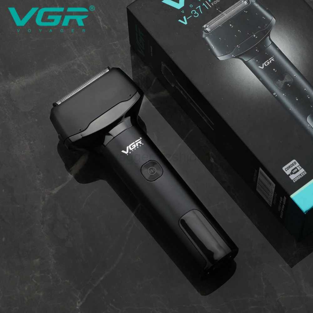VGR Shaver Professional Shaving Machine Electric Razor Waterproof Beard Trimmer Digital Display Razors Shaver for Men V-371B240709