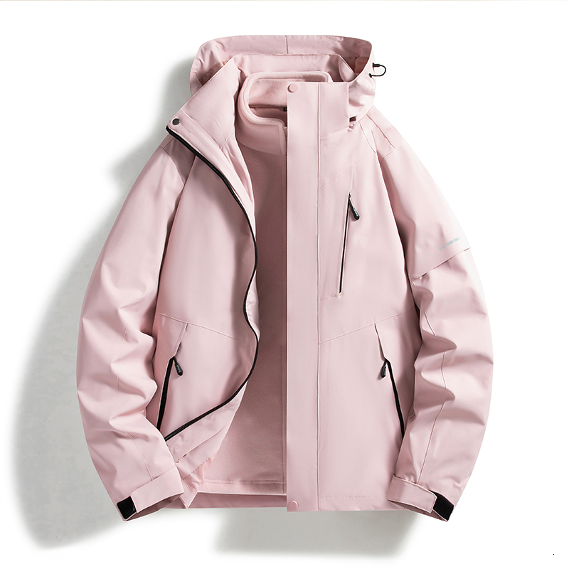 Outdoor assault two-piece set, suitable for couples who can take off their hats, waterproof and windproof single jacket, youth hiking suit F718#96