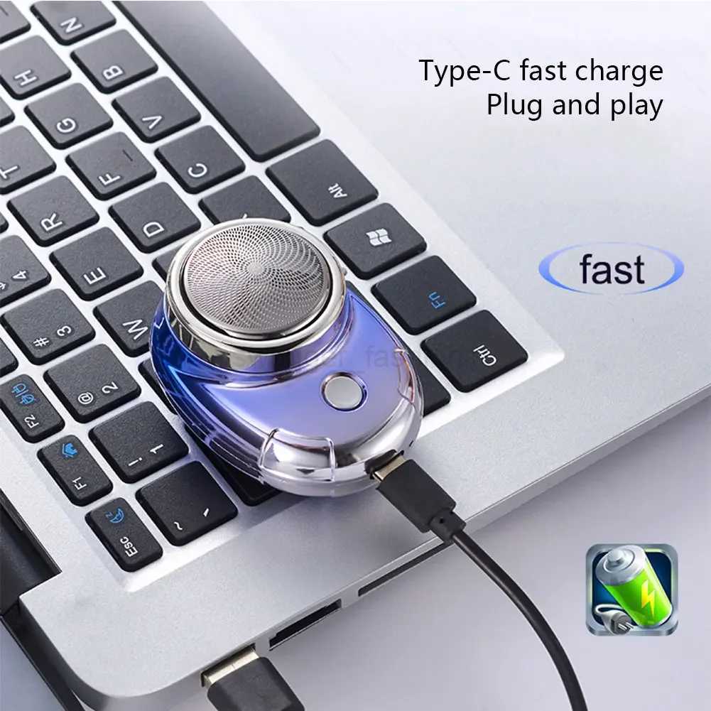 Mini Electric Shaver For Men Pocket Size Washable Rechargeable Portable Cordless Trimmer Knive Face Beard Razor Hair TrimmerB240709