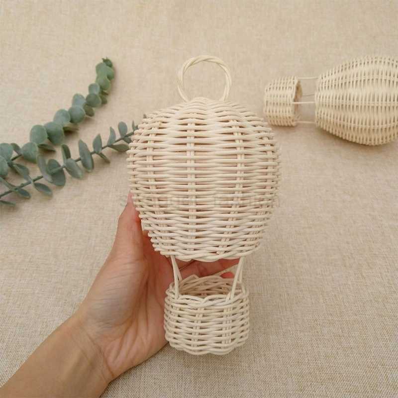 Rattan Hot Air Balloon Wall Hanging Decor Photograph Prop Decor Supplies for Children Boys Girls Birthday Photo Props 270FB24718