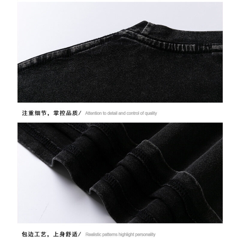 American Washed Cotton Men T Shirt Oversized Casual Short Sleeve Vintage Hip Hop Oversize Tshirt PlusSize Sports T-shirts Tees Men's Clothing