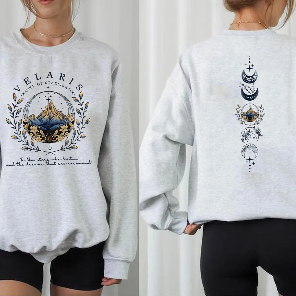 Velaris ACOTAR sweatshirt City of Starlight front and back printed SJM hooded night court Sarah J Mass Crewneck 240717