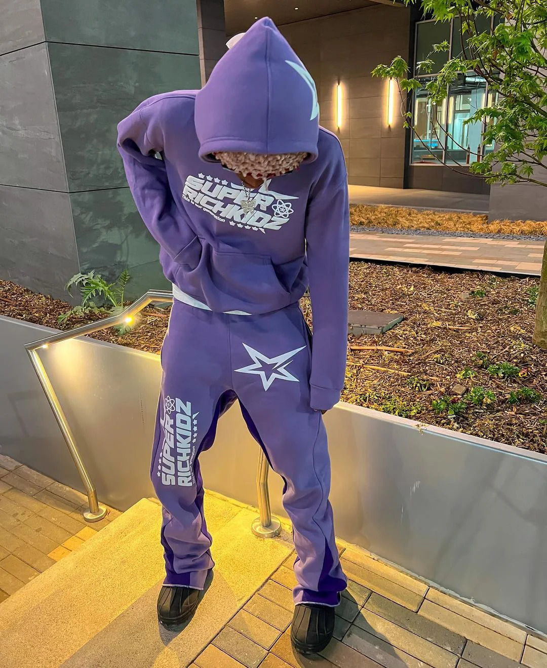 Harajuku y2k tops Men Tracksuit Hooded Pullover Sweatpants Sports Suit woman Casual High Street Sportswear 90s Streetwear Sets 240708