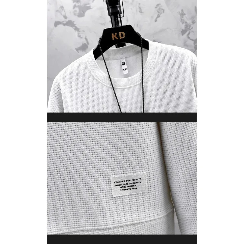 Spring Autumn Mens Two Piece Set Linen Fabric Casual Sweatshirt and Sweatpants Set Mens Sports Suit Fashion Tracksuit 240715