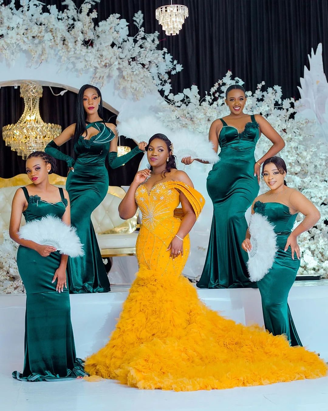 2024 Plus Size Yellow Mermaid Prom Dresses Crystals Promdress Tiers Tulle Evening Formal Party Second Reception Birthday Engagement Gowns Dress Robe D