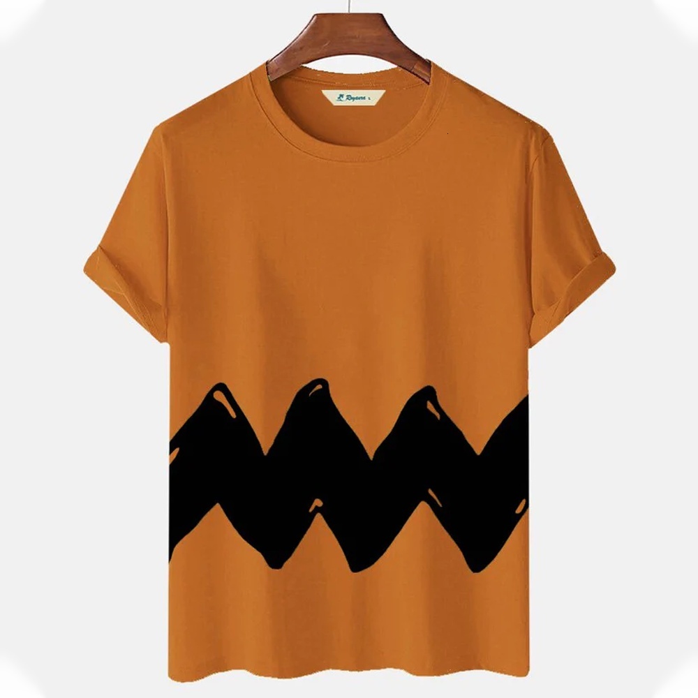 Men's and Women's Imitation Cotton T-shirt Summer Leisure Vintage Stripe Splice Minimalist Style Pullover Top Sweatshirt Clothin