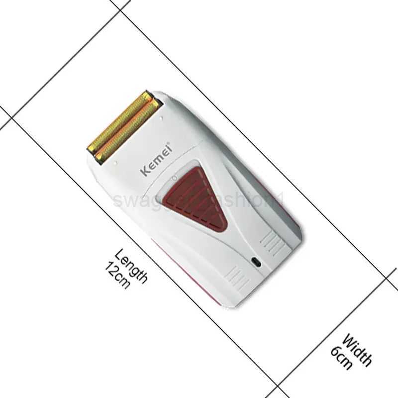 Kemei Rechargeable Hair Electric Shaver Beard Electric Razor For Men Bald Head Shaving Machine Foil Titanium Cordless ShaperB240709