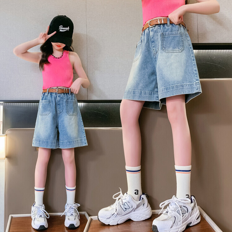 Summer girls' square bag denim shorts P39