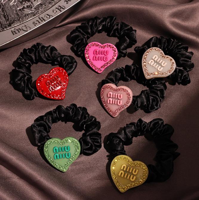 Designer Hair Rubber Bands New Women Girl Colourful Hairband Hairpin Head Hoop Hair Ties Headband Fashion Girls Ponytail Holder Hair Accessories Jewelry