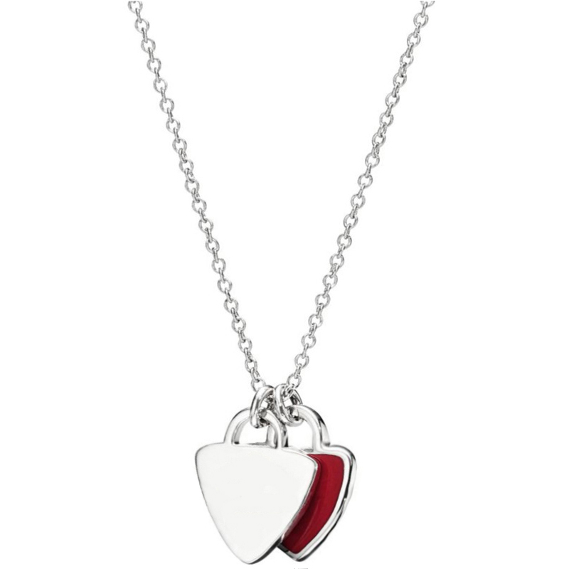 jewlery designer for women sterg sier jewelry gold chain men Classic double heart jewelery necklace pendant gift