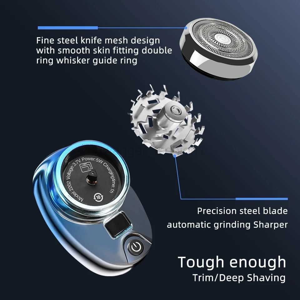 Mini Electric Razor Wet and Dry Washable Razor Fast Charging Digital Display Portable Electric Shaver 1 Hour Charge Time UpgradeB240709