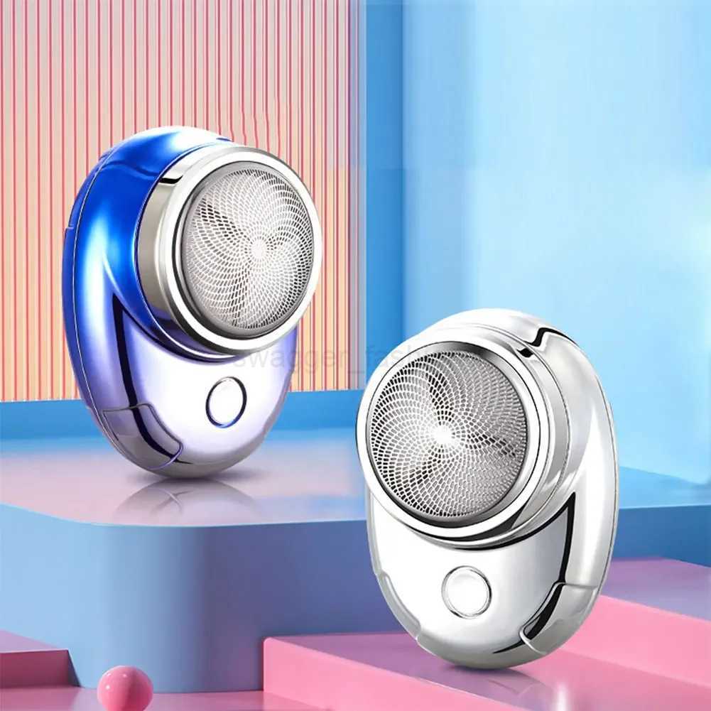 Mini Electric Shaver For Men Pocket Size Washable Rechargeable Portable Cordless Trimmer Knive Face Beard Razor Hair TrimmerB240709