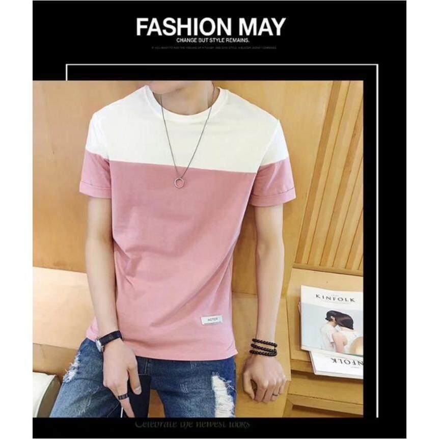Men's Round Neck Short-sleeved Youth Teens Boy's T-shirt 4 Colors