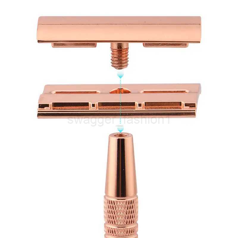 Classic Manual Shaver Aluminum Double Edge Safety Razor for Mens Shaving and Womens Hair Removal Tool With Shaving BladesB240709