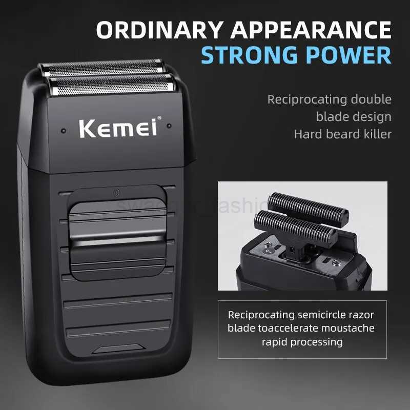 KEMEI-1102 Compact Rechargeable Lithium Ion Shaver KitFoil Professional Electric Shaver for MenB240709