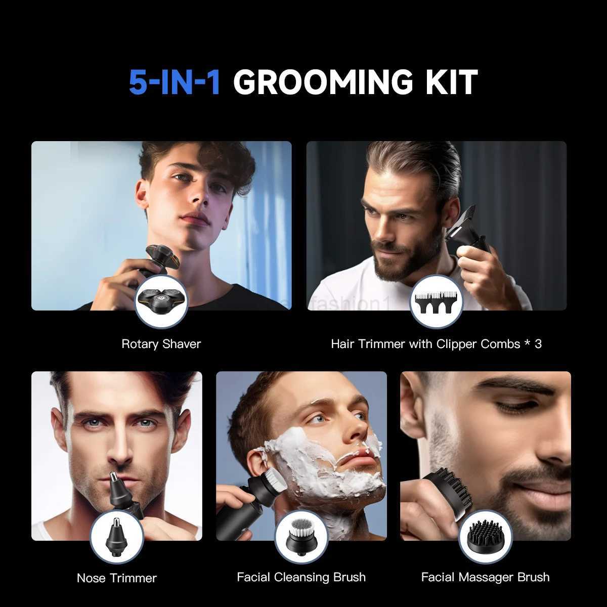 ENCHEN X8S-C Electric Shaver With 4 Replacement Heads Multi-Purpose Waterproof Type-C Rechargeable Portable Men Beard TrimmerB240709