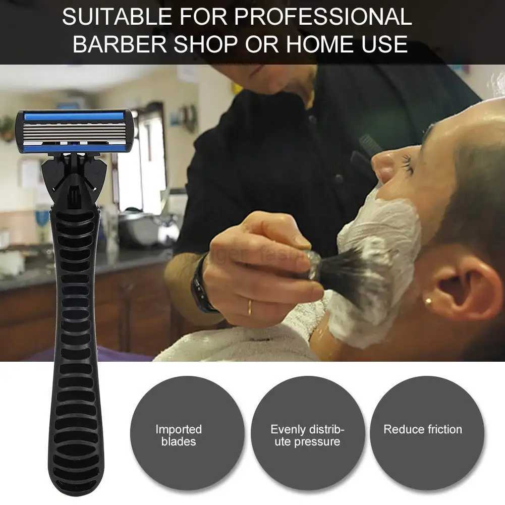 6-layer manual shaver. Mens shaver can be washed with water with sharp razor bladesB240709