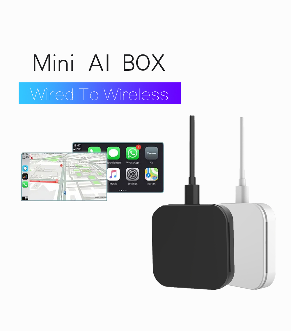 K1F wireless carplay adapter carplay / android auto 2 in 1 carplay converter box wired to wireless car gadgets electronic carplay dongle