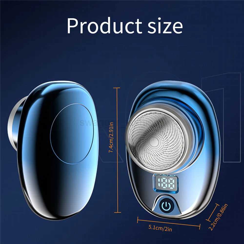 Mini Electric Travel Shaver For Men Pocket Size Washable Rechargeable Portable Painless Cordless Trimmer Knive Face Beard RazorB240709