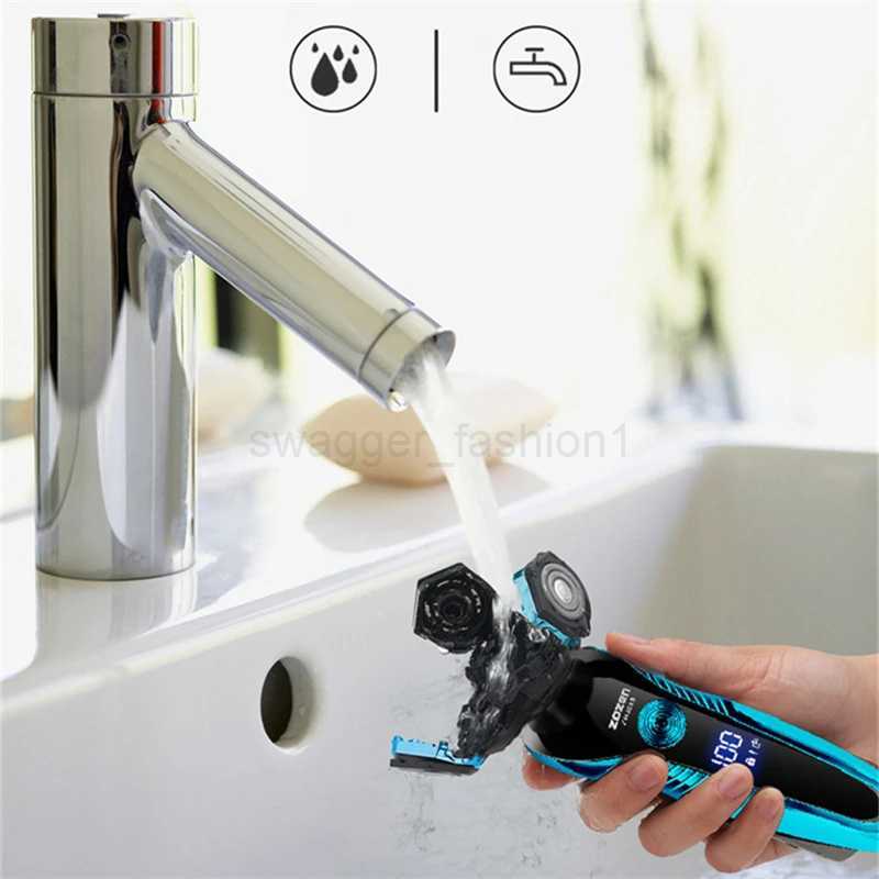 Electric Shaver Washable Rechargeable Electric Razor Hair Clipper Cutting Shaving Machine for Men Beard Trimmer Wet-Dry Dual UseB240709