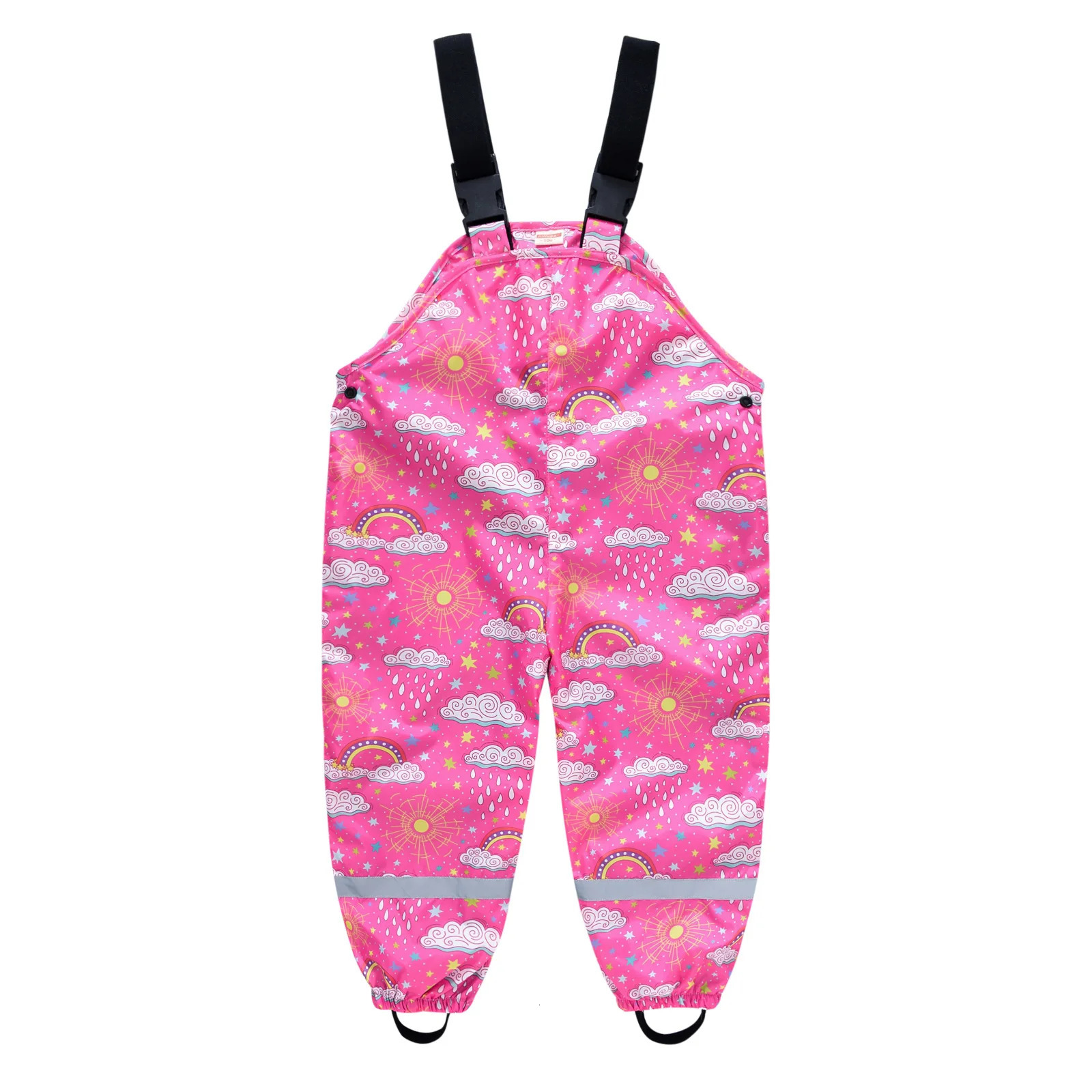 Baby Girls Rain Pants Waterproof Boys Jumpsuit Sport Childrens Bib Overalls Winter Toddler Kids Raincoat Trousers Clothes 240715