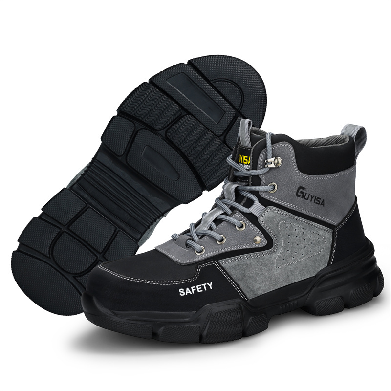 New Splicing Steel Toe Cap Indestructible Prevent Smashing And Nails Safety Wrok Boots For Men Male Footwear Shoes