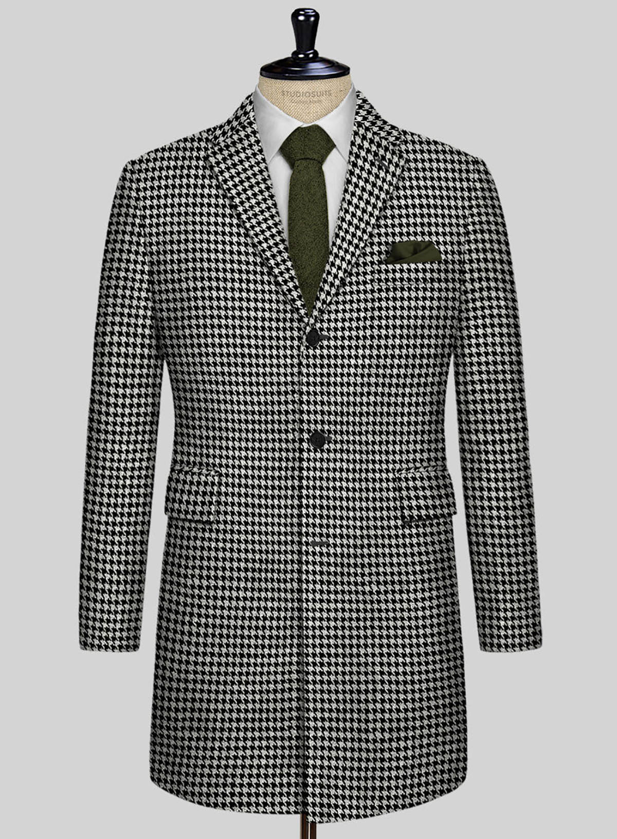 Casual Gray Men Suits Thick Wool Custom Made Double Breasted Tuxedos Peaked Lapel Blazer Back Vent Business High Quality Popular Cheap Price Long Coat