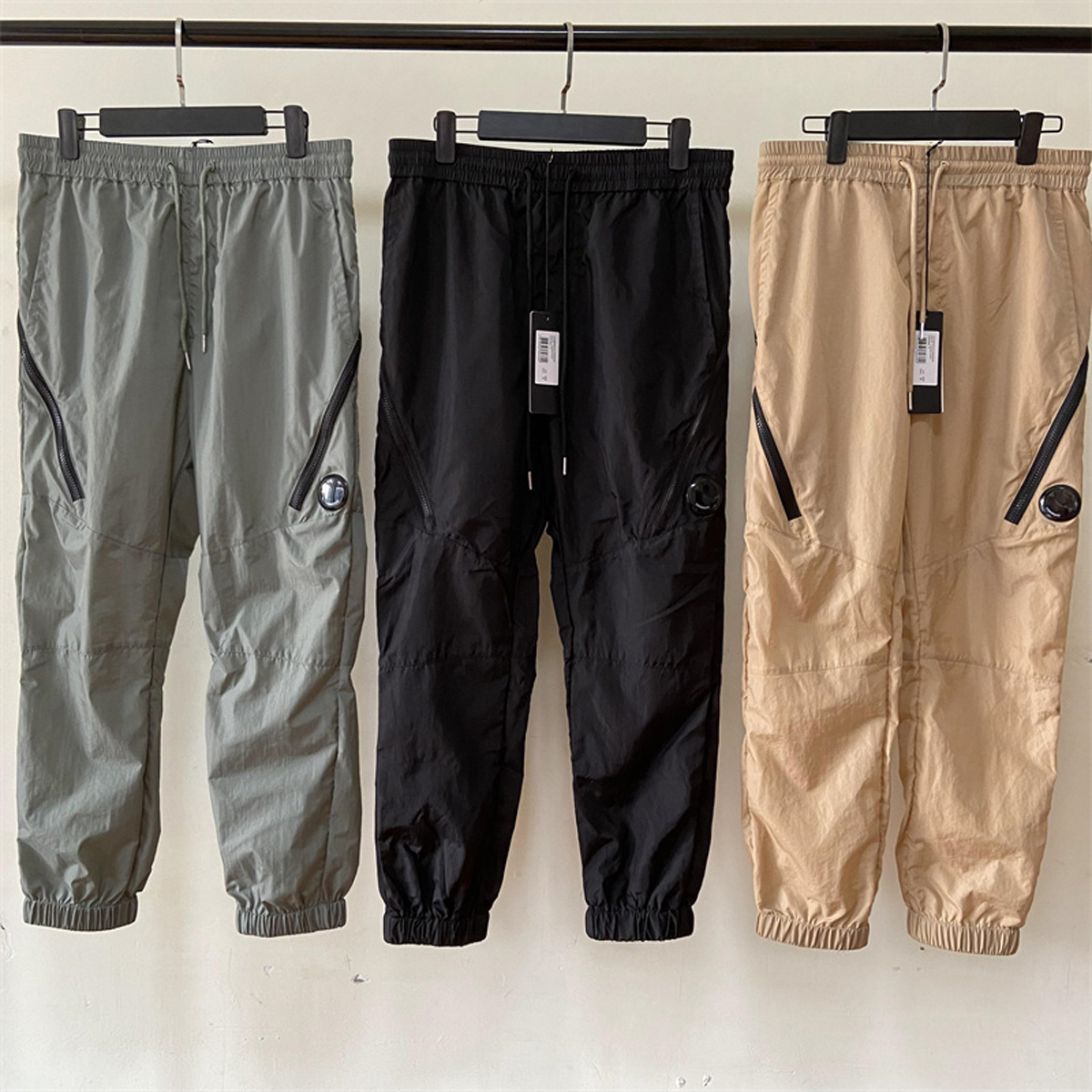 Men's Pants for Men Fashion Branded Designer Outdoor Sport Nylon Trousers Casual Spring Summer long pants Asian Size M-2XL Black Green Khaki