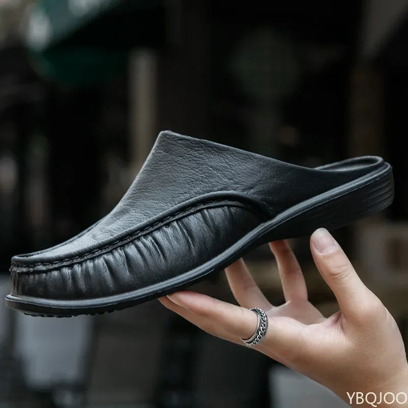 Shoes Mens Slippers EVA Slip on Flats Shoes Walking Men Half Slipper Comfortable Soft Household Sandals Size 40-47 240718