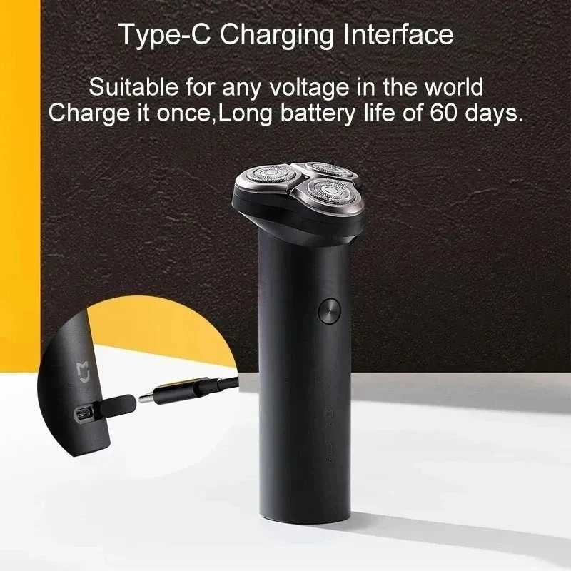 XIAOMI Mijia Electric Shaver S300 Dry Wet Shavers Triple Blade Razor Machine Automatic Beard Trimmer For Men IPX7 WaterproofB240709