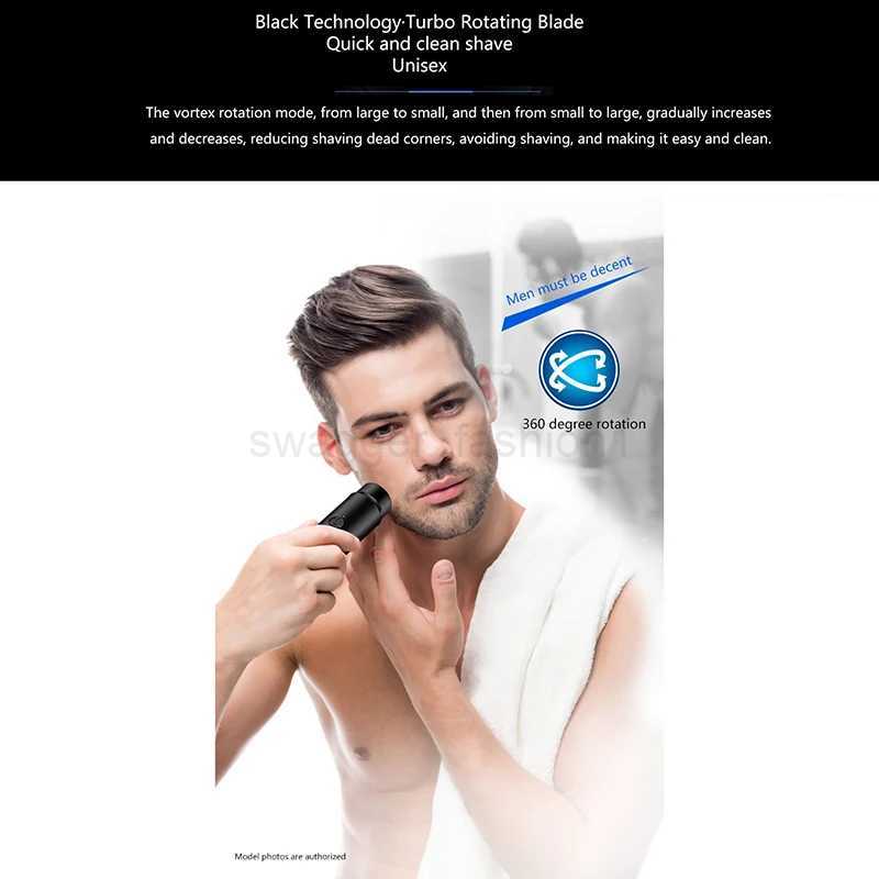 1Set Mini Electric Shaver For Men And Woman Rechargeable Portable Cordless Face Beard Razor Hair Trimmer Beard Hair Removal ToolB240709