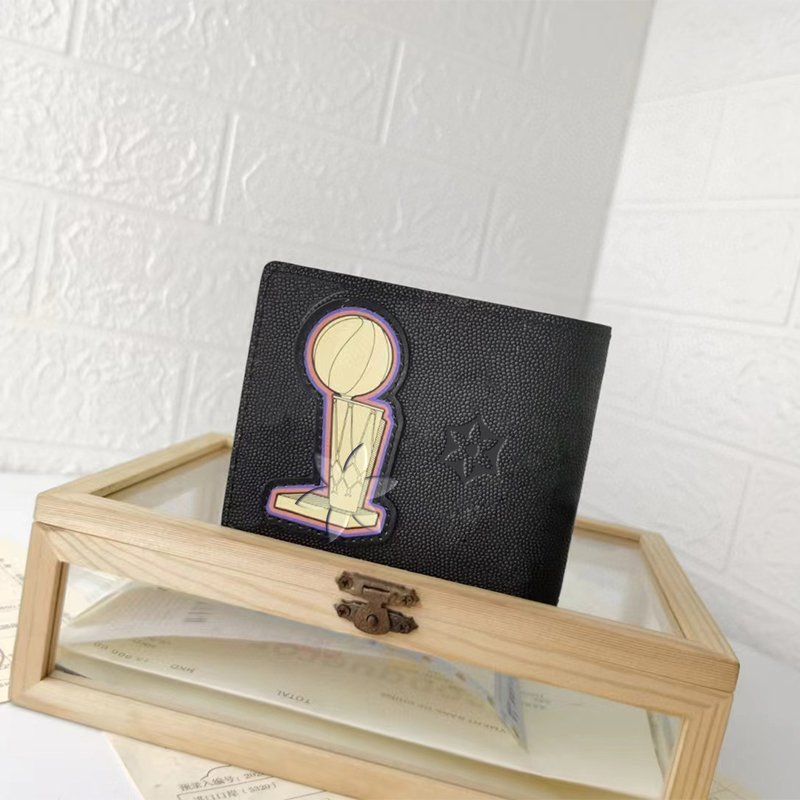 Designer Men wallet basketball letter pattern purses Buseiness Card luxury leather short wallet Card Coins Holder wallets 5A classic pocket Bag original box M60895