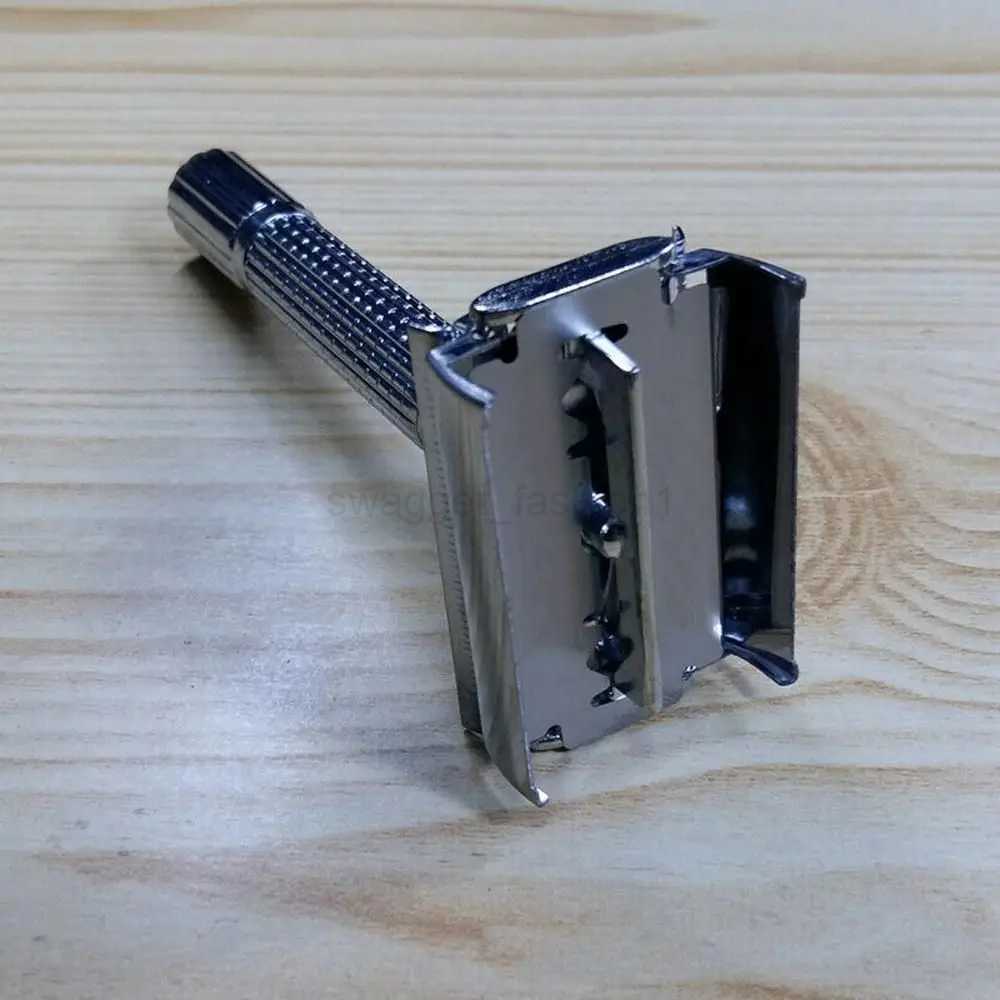 Mens Traditional Classic Double Edge Beard Hair Shaving Safety Razor Shaver + Blade + BoxB240709