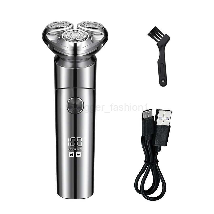Electric Razor For Men Dry Wet Mens Electric Shaver Rechargeable Rotary Shaving Machines Fathers Day Gift For Father Dad Bo240709