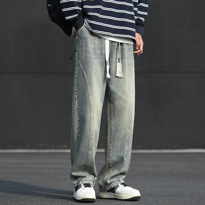 designer european jean hombre mens trousers biker embroidery ripped for trend cotton fashion jeans men cargo pants black hip