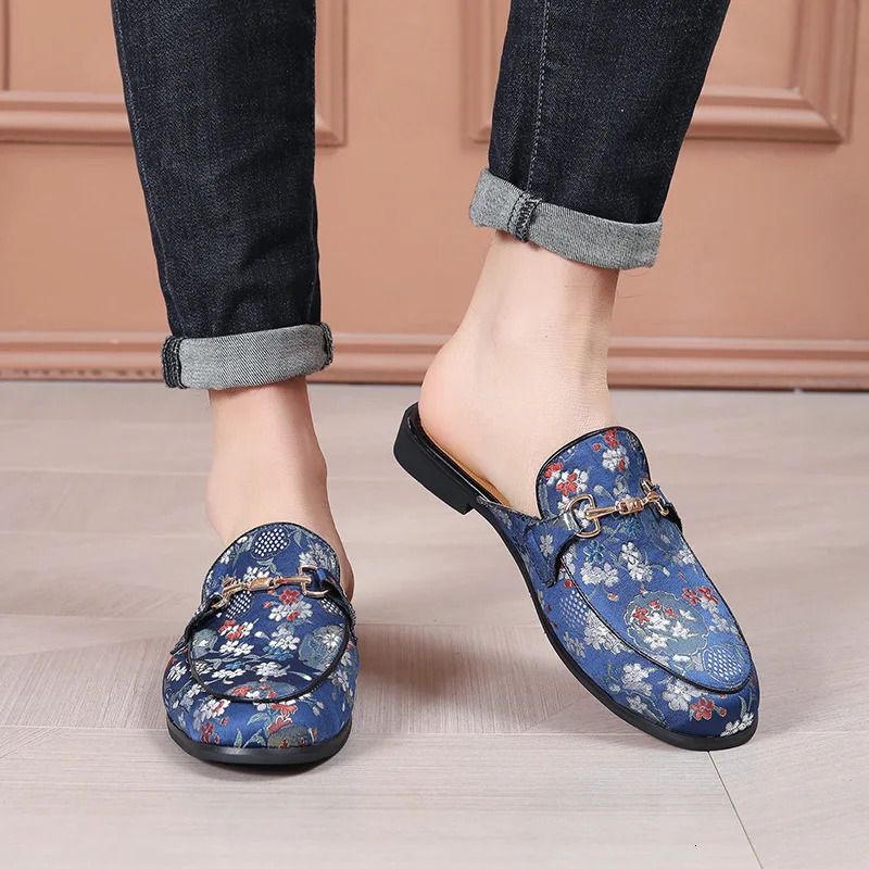 Summer 2024 Half Slippers for Men Trendy Mens Flat Bottom Casual Shoes Soft Sole Loafers Man Sneakers Zapatos De Hombre Size 49 240718