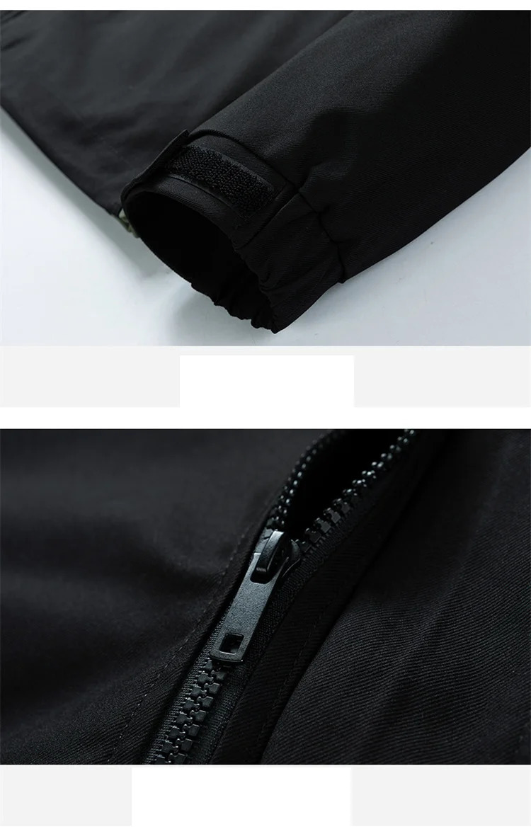 Big size jacket mens spring autumn multi-pocket loose Patchwork jacket hooded youth trendy tops Youth clothes 6XL 7XL 8XL 9XL 240716