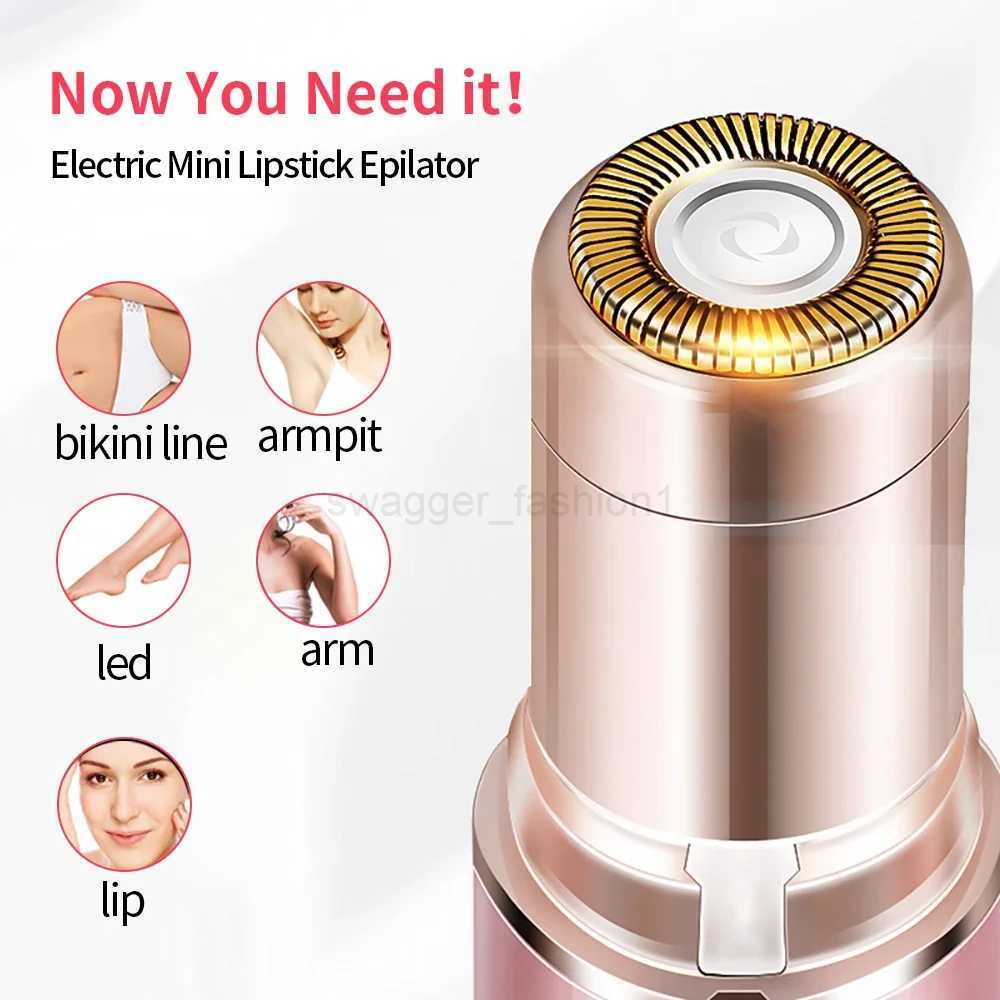 Electric Eyebrow Trimmer Mini Eye Brow Epilator Facial Lipstick Shape Hair Removal Portable Women Painless Razor Shaver ToolB240709