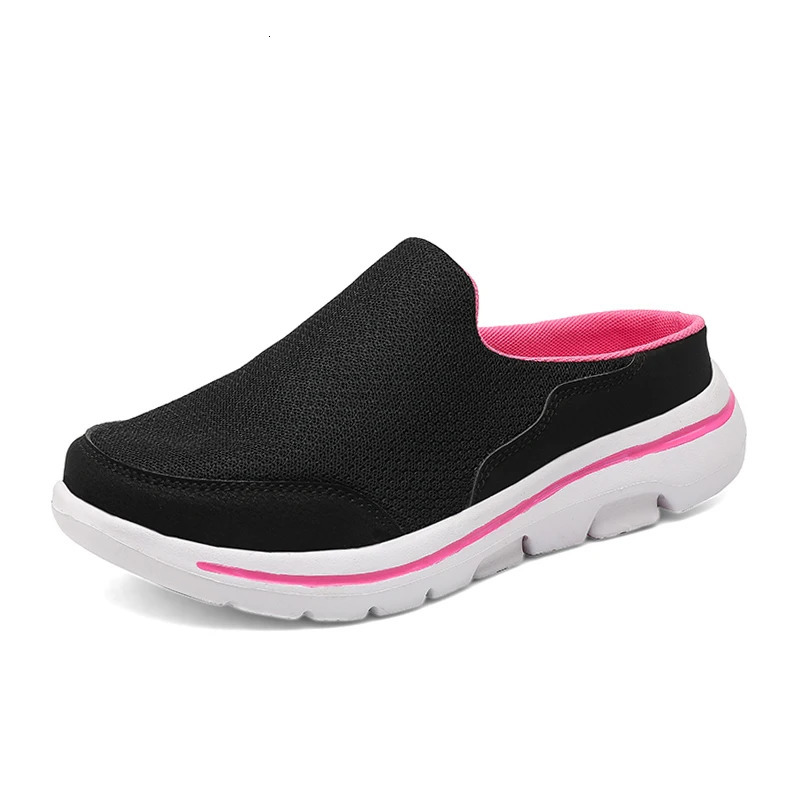 Summer Slip On Mesh Half Shoes For Men Women Slippers Lightweight Comfortable Breathable Big Size 47 48 For Drop 240718
